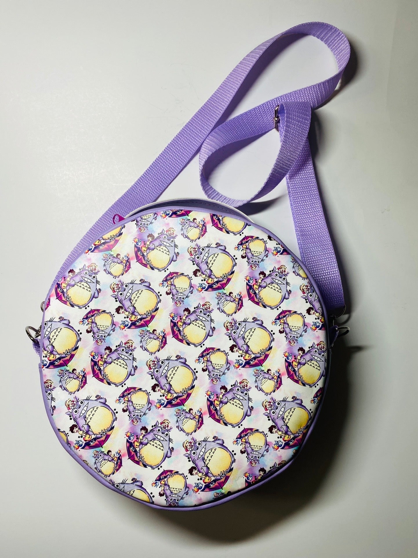 Lavender circle Totoro bag