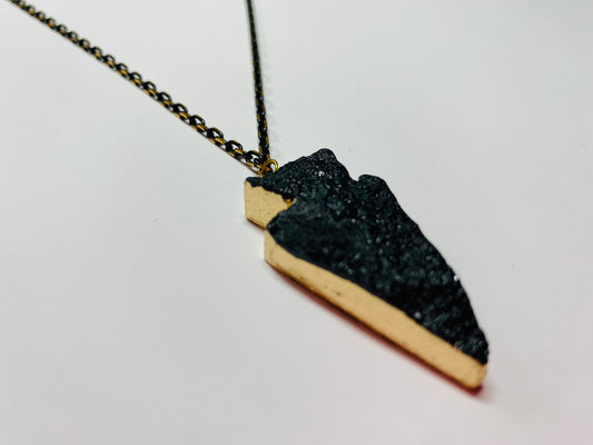 Arrowhead tourmaline necklace