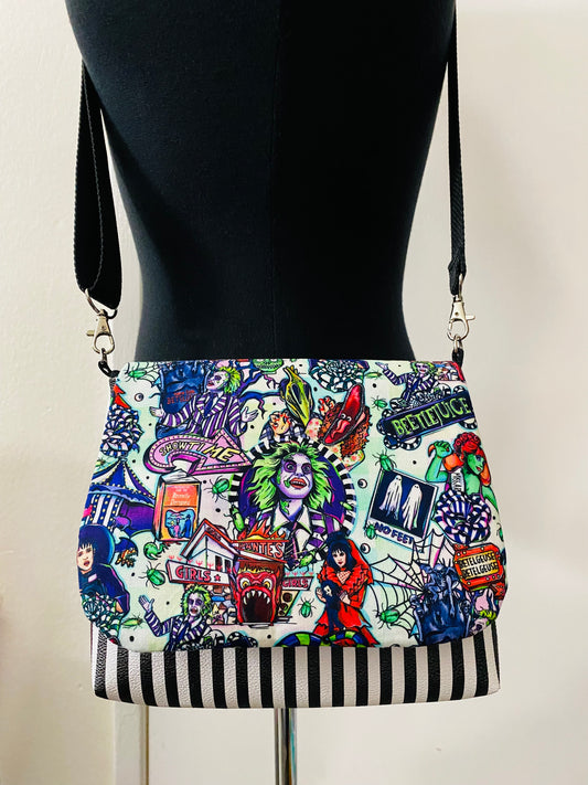 Beetlejuice showtime flap crossover bag