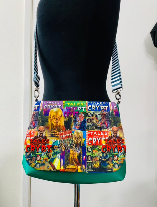 Tales from the crypt flap crossbody bag