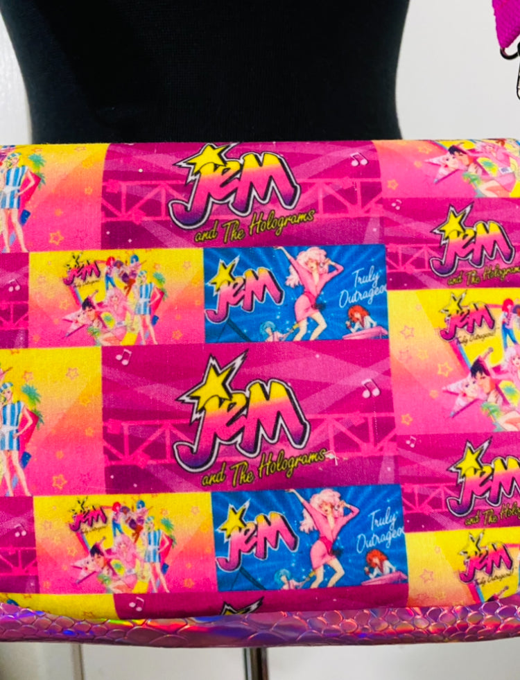 Jem and the holograms crossbody bag with adjustable strap