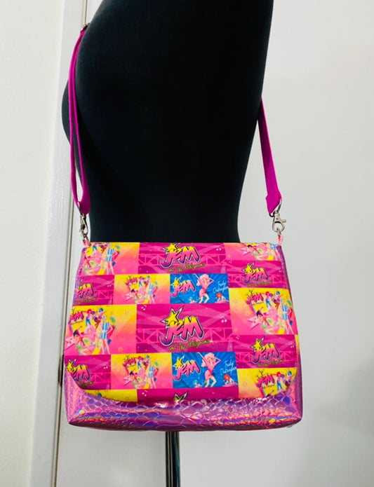 Jem and the holograms crossbody bag with adjustable strap